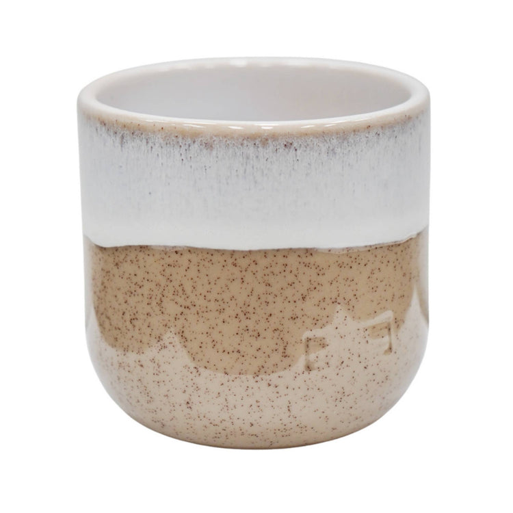 Ivyline - Jodie Dipped Reactive Glaze Planter H12cm D13.5cm: Beige / Stoneware / 13.5 cm