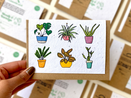 Honey and Incense - Houseplants Wildflower Seed Plantable Card