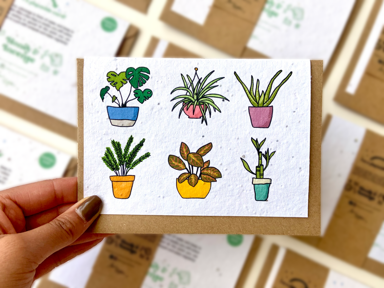 Honey and Incense - Houseplants Wildflower Seed Plantable Card