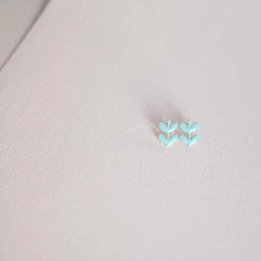 Copper Bee - Cut Out Flower Enamelled Studs: Warm yellow
