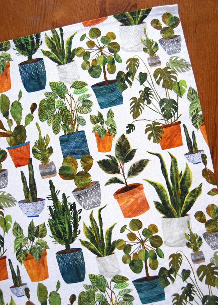 Houseplants Tea Towel / Cotton Dish Towel / Kitchen Towel