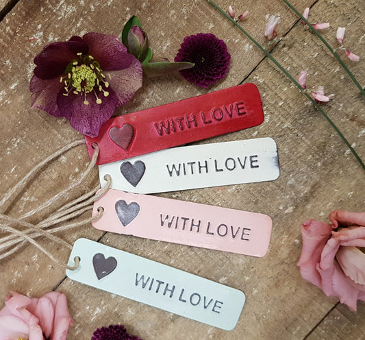 Metal 'With Love' Tag