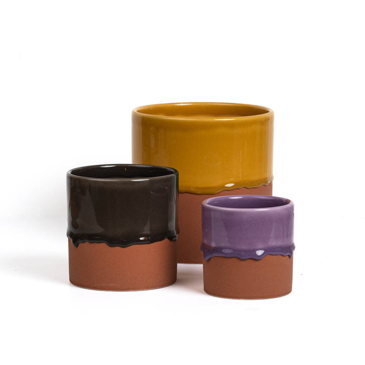YOD&CO - Drip Ceramic Planter Medium - Charcoal T