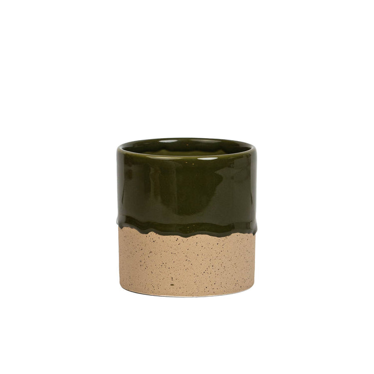 Drip Ceramic Planter Medium - Sage Green