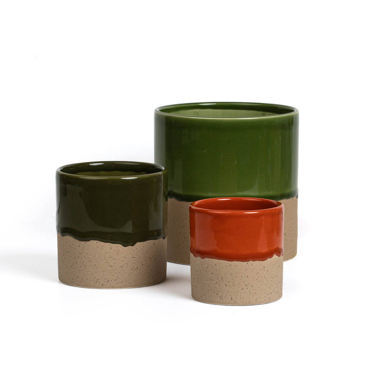 YOD&CO - Drip Ceramic Planter Large - Rich Green