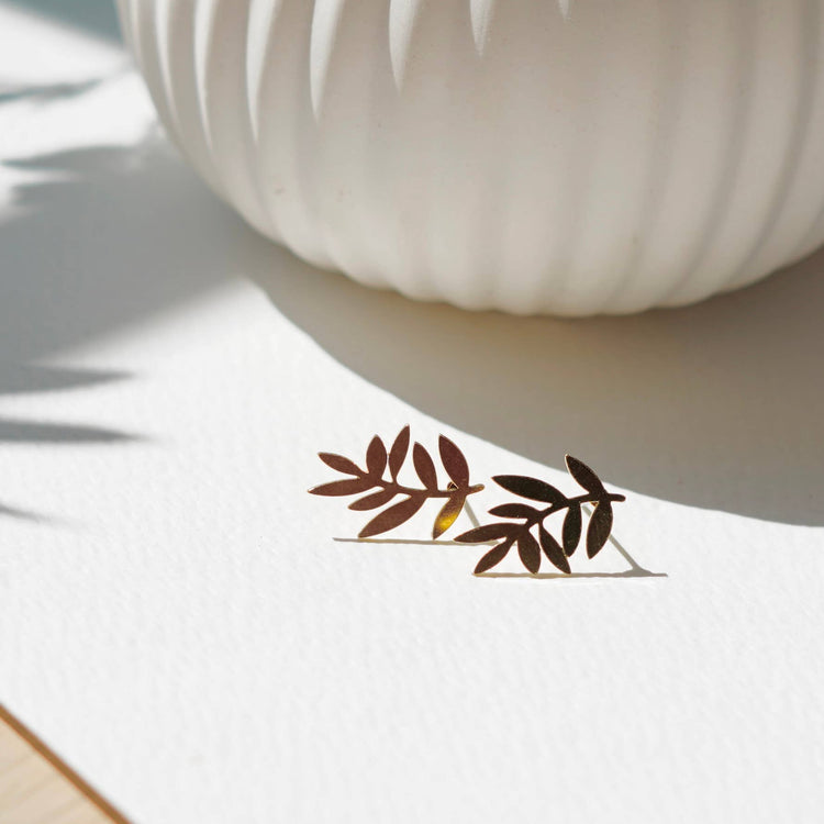 Botanical Collection | Flutter Leaf Studs | BT003