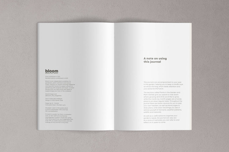 Gardener's Journal by Bloom