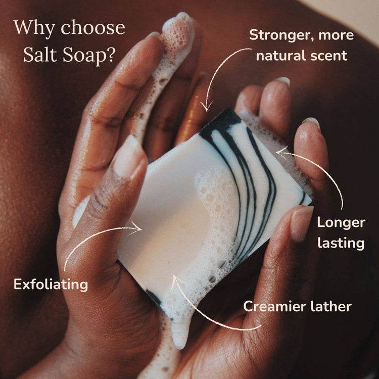 Salt Soap Bar | Mandarin | Handmade | Plastic-free | Unique