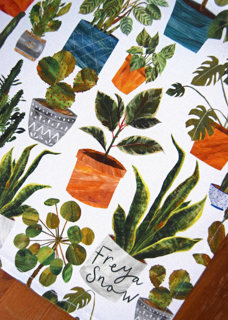 Houseplants Tea Towel / Cotton Dish Towel / Kitchen Towel