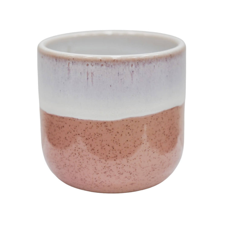 Ivyline - Jodie Dipped Reactive Glaze Planter H12cm D13.5cm: Pink / Stoneware / 13.5 cm