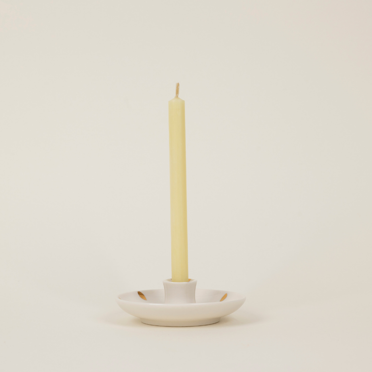 Gold Brushmarks, 1/2" Candle Holder
