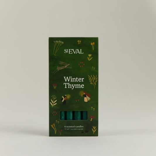 Mini Fragranced Festive Candles - Christmas Winter Thyme 1/2" x 6